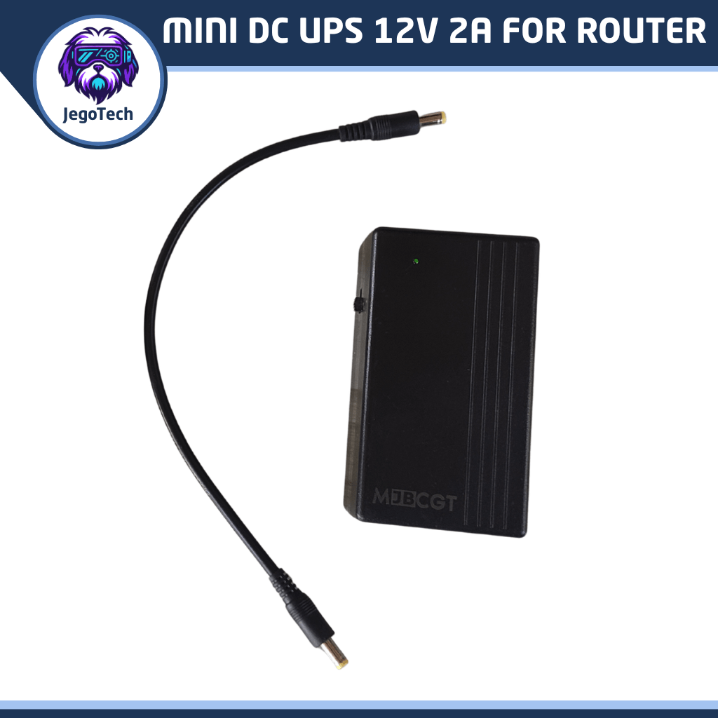 JegoTech MiniDC UPS 12V 2A 12000mAh For Routers & Switches - 01