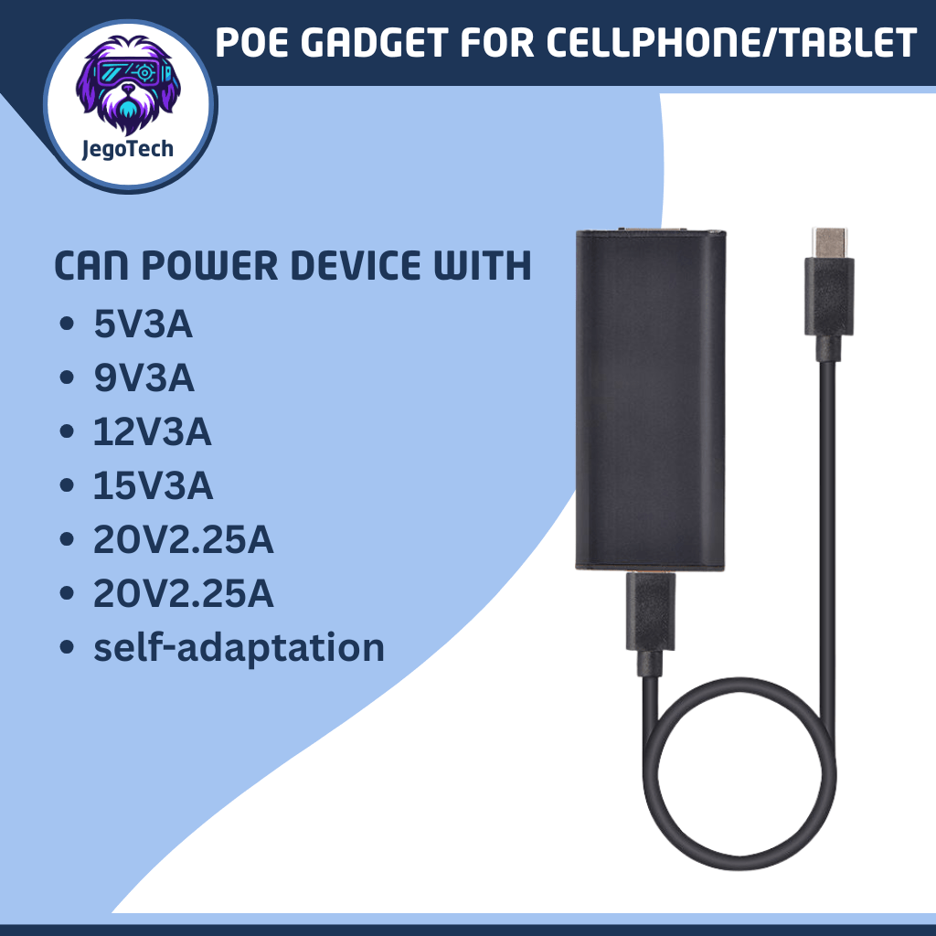 JegoTech Standard PoE Type-C Converter - 02