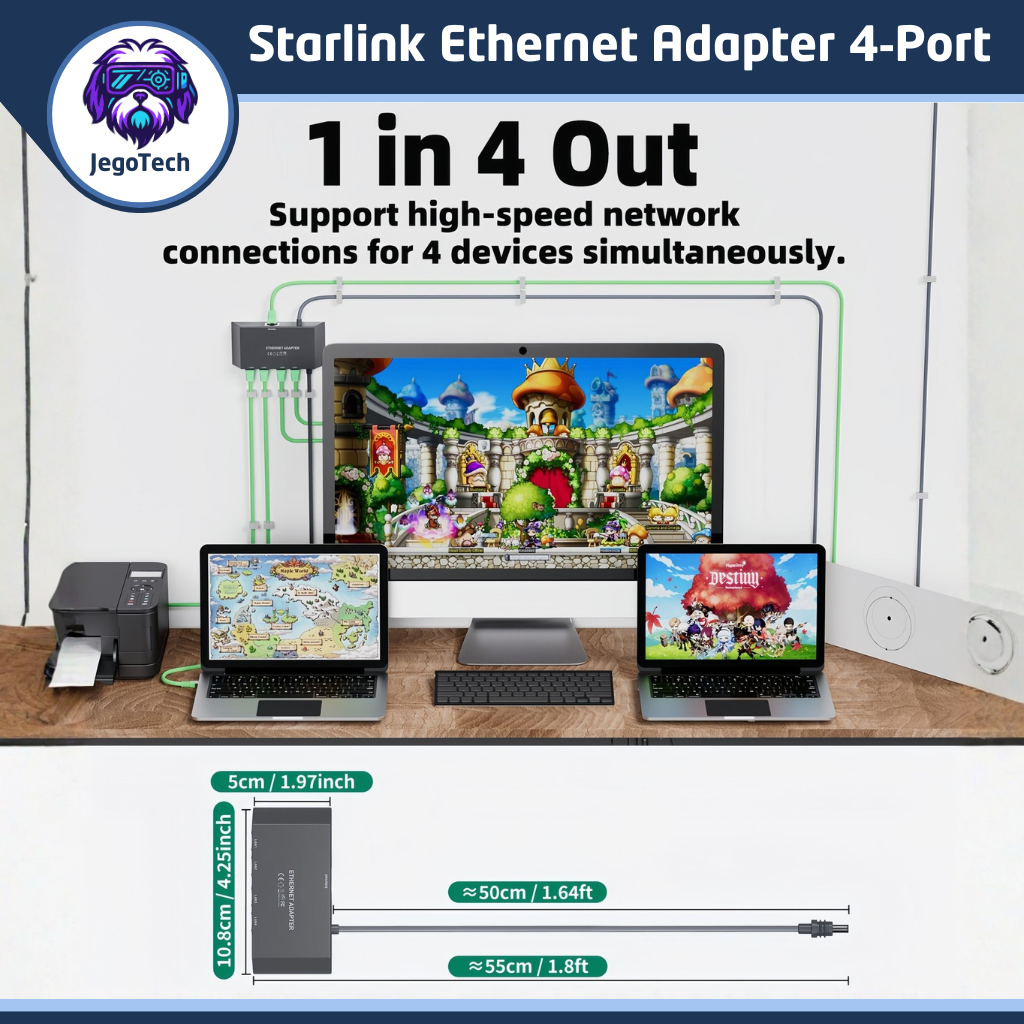 Starlink Ethernet Adapter 4‑Port For Gen3 and Mini - Image 04