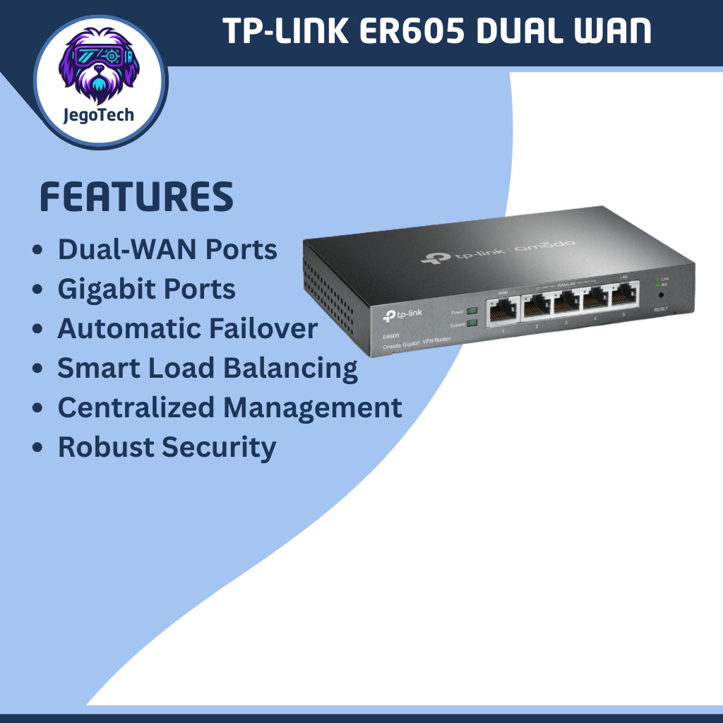 TP-Link ER605 Gigabit Multi-WAN Failover/Load-balance Router - Image 2