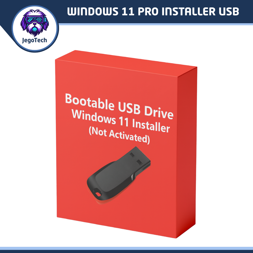 Virtual Retail Box Of the JegoTech Windows 11 Pro Unattended Installer